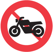 Motorcykel og stor knallert forbudt