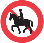Ridning og føring af hest forbudt